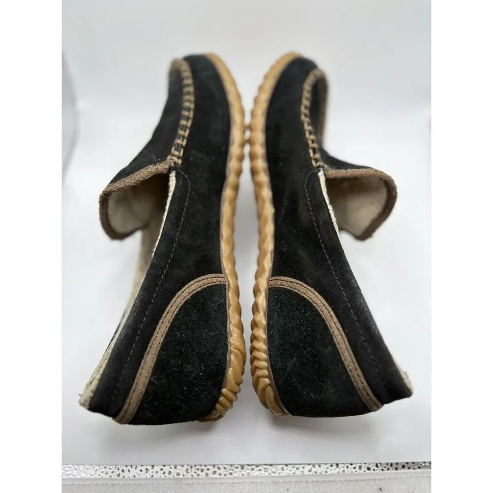 Sorel Falcon Ridge‎ Suede Slippers Black NM2025-010 Mens size 9.5 Slip On Shoes